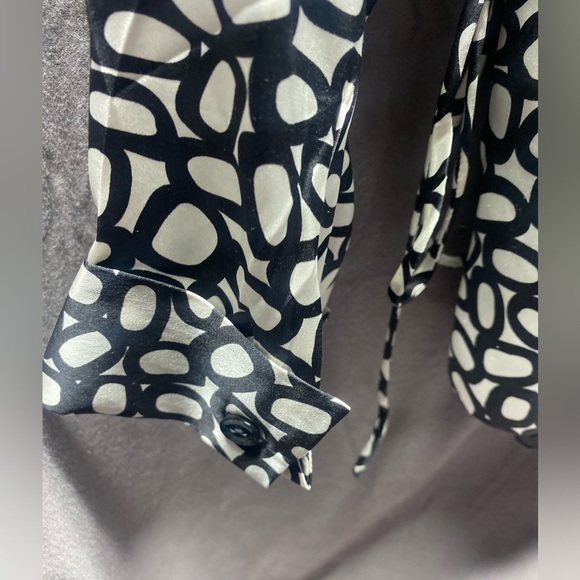 ICE Animal Print 100% Silk Wrap Blouse Blazer Size M EC - Picture 4 of 6